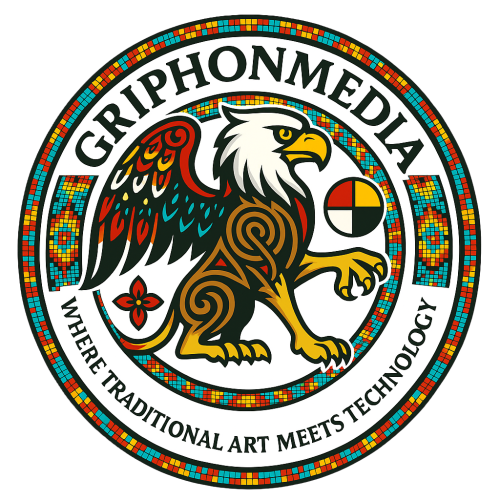 Griphonmedia round eagle logo